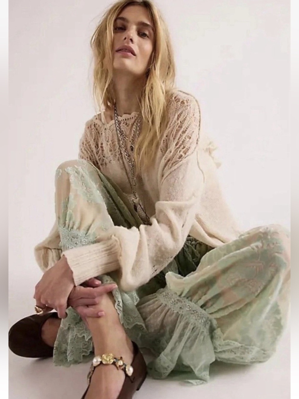 NWOT Free People Forever Young burnout pants
